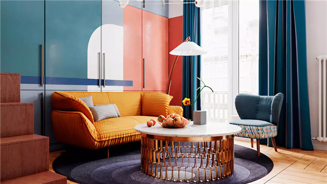 45㎡的小公寓，用色彩拯救自己的生活